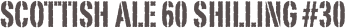 Scottish Ale 60 Shilling #30